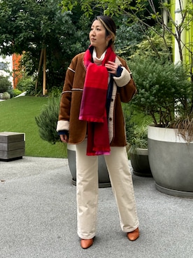 「アイテム（その他アウター、ブラウン系）」を使った、BANANAREPUBLICさん（レディース・158cm）の秋コーディネート