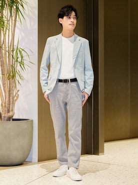 「アイテム（フォーマルスーツ/小物）」を使った、BANANAREPUBLICさん（メンズ・178cm）の夏コーディネート