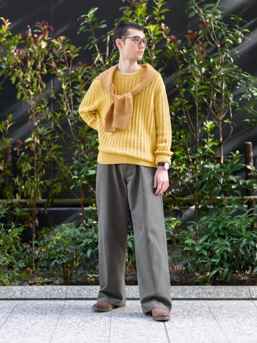 ワイドパンツ チノパン ルーズチノパンツ メンズ : ZOZOTOWN Yahoo!店