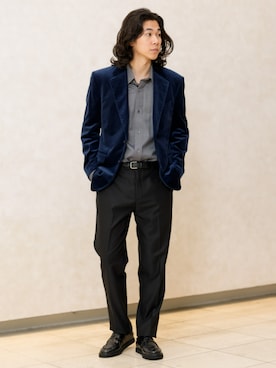 「アイテム（スーツパンツ）」を使った、BANANAREPUBLICさん（メンズ・181cm）の秋コーディネート