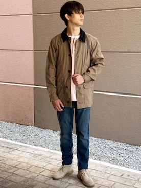 「アイテム（カバーオール）」を使った、BANANAREPUBLICさん（メンズ・173cm）の夏コーディネート