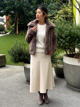 「アイテム（その他アウター、ベージュ系）」を使った、BANANAREPUBLICさん（レディース・158cm）の秋コーディネート