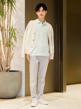 「アイテム（カーディガン/ボレロ）」を使った、BANANAREPUBLICさん（メンズ・178cm）の夏コーディネート