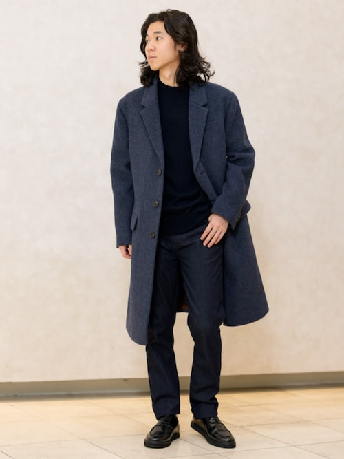 チェスターコート コート イタリアン メルトン トップコート メンズ