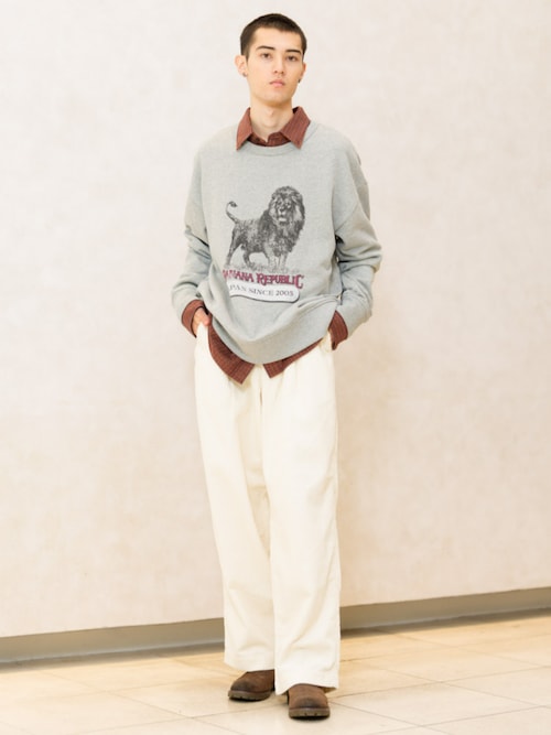 80s BANANA REPUBLIC グレー スウェット バナナリパブリック BANANA REPUBLIC FACTORY STORE｜(M)BANANA REPUBLIC FACTORY STORE