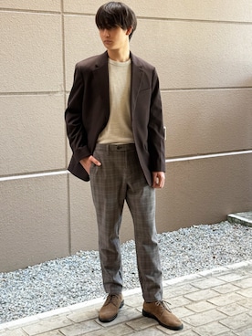 「アイテム（スーツジャケット）」を使った、BANANAREPUBLICさん（メンズ・173cm）の夏コーディネート