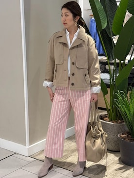 「BANANA REPUBLIC」｜「アイテム（ジャケット/アウター）」を使った、BANANAREPUBLICさん（レディース・158cm）の春コーディネート