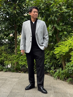 「アイテム（スーツジャケット）」を使った、BANANAREPUBLICさん（メンズ・180cm）の秋コーディネート