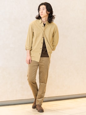 「Banana Republic（バナナリパブリック）のアイテム（Tシャツ/カットソー）」を使った、BANANAREPUBLICさん（メンズ・181cm）の秋コーディネート
