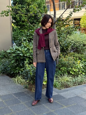 「アイテム（テーラードジャケット）」を使った、BANANAREPUBLICさん（レディース・170cm）の秋コーディネート
