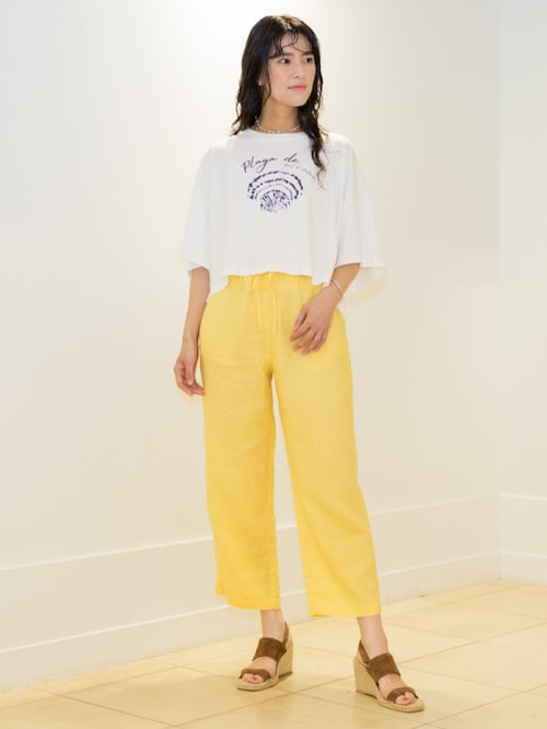 オーバーサイズ ライトウェイトコットン クロップドtシャツ