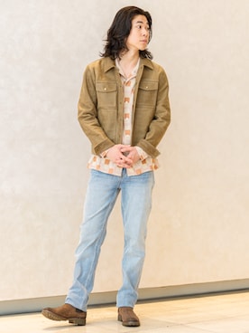 「アイテム（その他アウター、ブラウン系）」を使った、BANANAREPUBLICさん（メンズ・181cm）の秋コーディネート