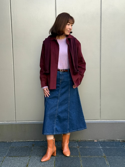 セール】BANANA REPUBLIC FACTORY STORE デニム フレア ミディスカート