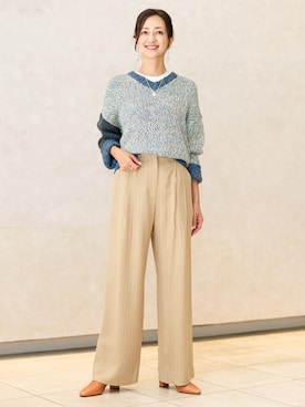 「Banana Republic（バナナリパブリック）のアイテム（Tシャツ/カットソー）」を使った、BANANAREPUBLICさん（レディース・168cm）の秋コーディネート