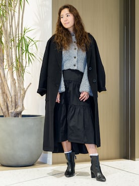 「アイテム（チェスターコート）」を使った、BANANAREPUBLICさん（レディース・165cm）の秋コーディネート