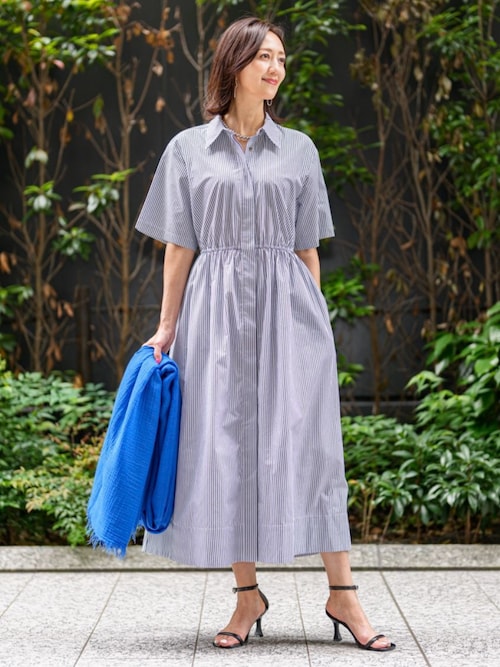 Banana Republic ★ 夏にぴったりの一着 Poplin Corset ドレス セール】コットンポプリン オープンバック シャツドレス