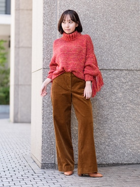 「アイテム（ニット/セーター、その他）」を使った、BANANAREPUBLICさん（レディース・160cm）の秋コーディネート