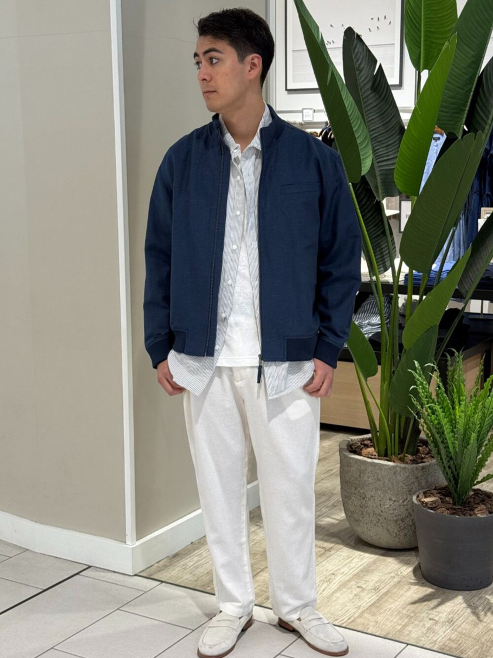 banana republic リネン ブルゾン ドリズラー ハリントン 1741596254.jpg