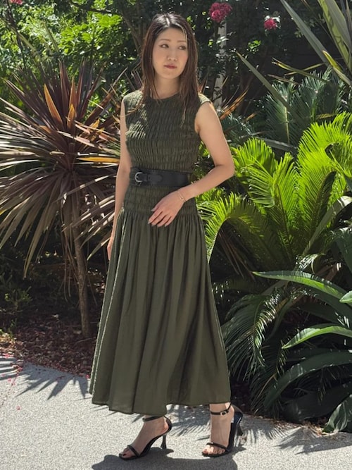 BANANA REPUBLIC FACTORY STORE　　スモックド ボディス マキシワンピース