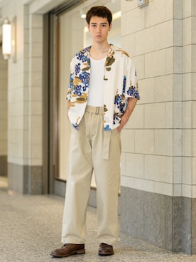 「ルーズフィット」｜BANANAREPUBLICさん（メンズ・175cm）の夏コーディネート