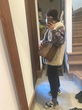 「ベストコーデ」｜「アイテム（スニーカー）」を使った、ayukoさん（レディース・158cm）の冬コーディネート