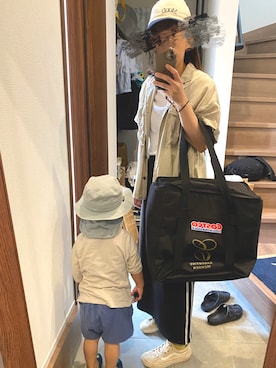 「a.g.plus（エージープラス）のアイテム」を使った、ayukoさん（レディース・158cm）の春コーディネート