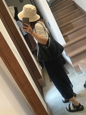 「スポサン」｜「アイテム（帽子）」を使った、ayukoさん（レディース・158cm）の夏コーディネート