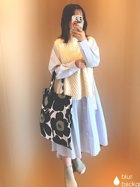 「REAC（レアック）のアイテム」を使った、S*.さん（レディース・151cm）の冬コーディネート