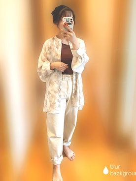 「ハイウェストデニム」｜S*.さん（レディース・151cm）の春コーディネート