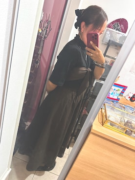 「アイテム（サンダル）」を使った、こまっこさん（レディース・157cm）の秋コーディネート