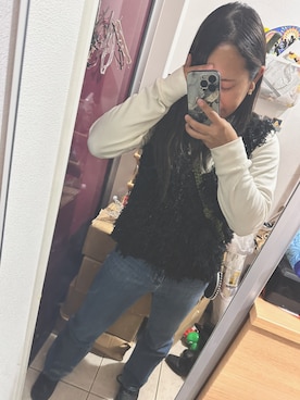 「UNIQLO（ユニクロ）のアイテム」を使った、こまっこさん（骨格ウェーブ・レディース・157cm）の冬コーディネート