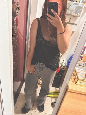 「アイテム（カーゴパンツ）」を使った、こまっこさん（レディース・157cm）の秋コーディネート