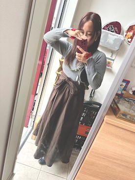 「LOWRYS FARM（ローリーズファーム）のアイテム（ブーツ）」を使った、こまっこさん（レディース・157cm）の秋コーディネート