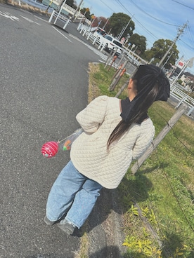 「アイテム（ヘアアクセサリー）」を使った、こまっこさん（レディース・157cm）の冬コーディネート