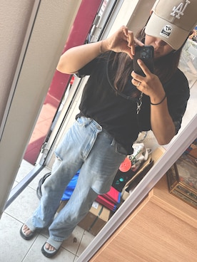 「アイテム（サンダル）」を使った、こまっこさん（レディース・157cm）の秋コーディネート