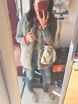 「アイテム（スリッポン）」を使った、こまっこさん（レディース・157cm）の秋コーディネート