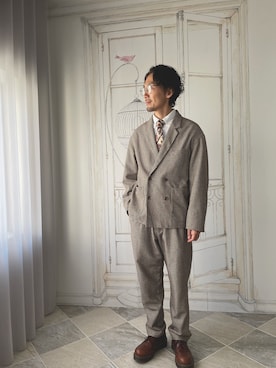 「アイテム（フォーマルスーツ/小物）」を使った、サエポンさん（メンズ・171cm）の秋コーディネート