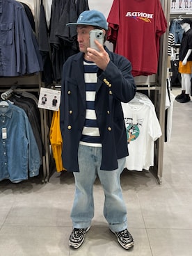 「アイテム（テーラードジャケット）」を使った、hiroさん（メンズ・165cm）の秋コーディネート