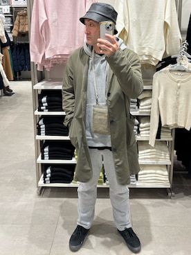 「アイテム（スウェットパンツ）」を使った、hiroさん（メンズ・165cm・50代）の秋コーディネート