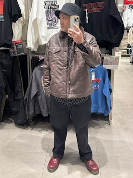 「Dickies（ディッキーズ）のアイテム（パンツ）」を使った、hiroさん（メンズ・165cm）の冬コーディネート