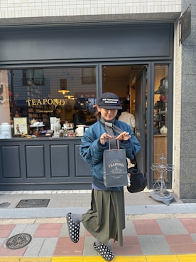 「SUBU(スブ)のアイテム」を使った、カロさん(レディース・156cm)の春コーディネート