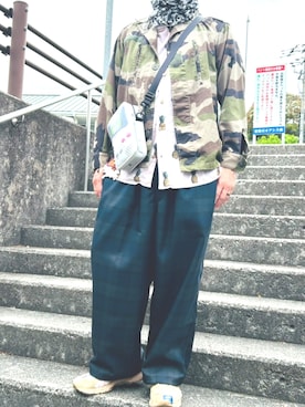 「VINTAGE（ヴィンテージ）のアイテム（ジャケット/アウター）」を使った、Daniel.Yさん（メンズ・175cm）の春コーディネート