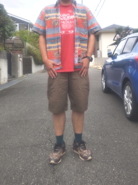 「VINTAGE（ヴィンテージ）のアイテム（Tシャツ/カットソー）」を使った、Daniel.Yさん（メンズ・175cm）の夏コーディネート