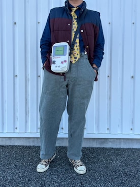 「アイテム（ダウンベスト）」を使った、Daniel.Yさん（メンズ・175cm）の秋コーディネート