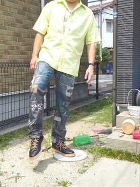 「doublet（ダブレット）のアイテム（パンツ）」を使った、Daniel.Yさん（メンズ・175cm）の夏コーディネート