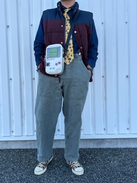 「アイテム（ボディバッグ/ウエストポーチ）」を使った、Daniel.Yさん（メンズ・175cm）の冬コーディネート