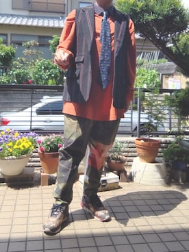 「doublet（ダブレット）のアイテム」を使った、Daniel.Yさん（メンズ・175cm）の春コーディネート