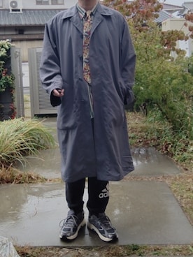 「アイテム（ステンカラーコート）」を使った、Daniel.Yさん（メンズ・175cm）の秋コーディネート