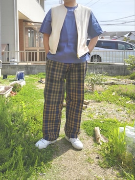 「URU（ウル）のアイテム（ベスト）」を使った、Daniel.Yさん（メンズ・175cm）の春コーディネート