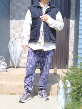 「Needles（ニードルス）のアイテム（パンツ）」を使った、Daniel.Yさん（メンズ・175cm）の春コーディネート